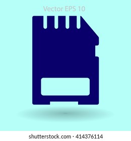 memory card silhouette vector illustration