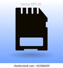 memory card silhouette vector illustration