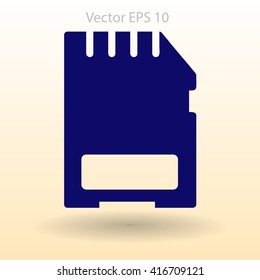 memory card silhouette vector illustration
