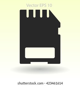 memory card silhouette vector illustration