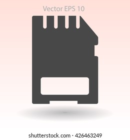 memory card silhouette vector illustration