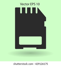 memory card silhouette vector illustration