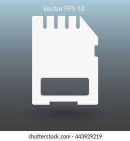 memory card silhouette vector illustration