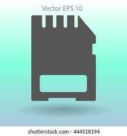 memory card silhouette vector illustration