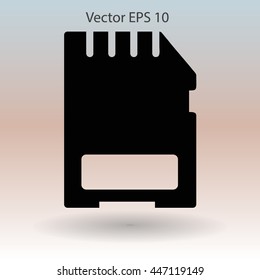 memory card silhouette vector illustration
