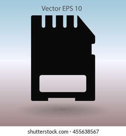 memory card silhouette vector illustration