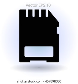 memory card silhouette vector illustration