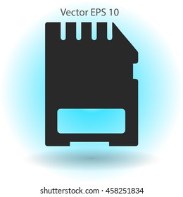 memory card silhouette vector illustration