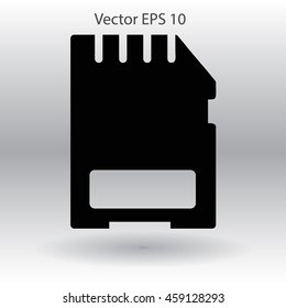 memory card silhouette vector illustration
