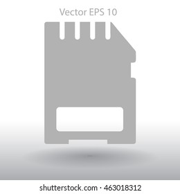 memory card silhouette vector illustration
