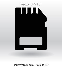 memory card silhouette vector illustration