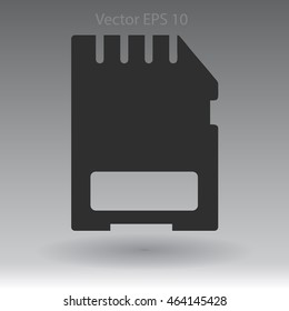 memory card silhouette vector illustration
