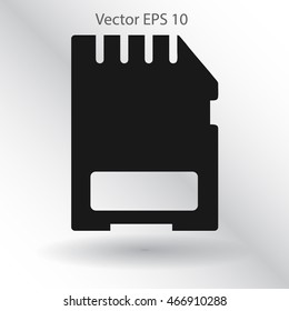 memory card silhouette vector illustration