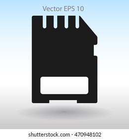 memory card silhouette vector illustration