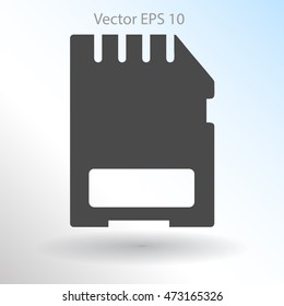 memory card silhouette vector illustration