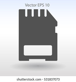 memory card silhouette vector illustration