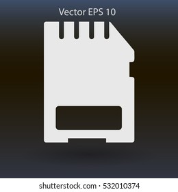 memory card silhouette vector illustration