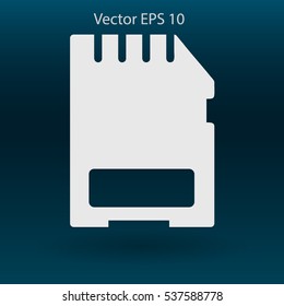 memory card silhouette vector illustration