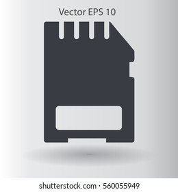 memory card silhouette vector illustration