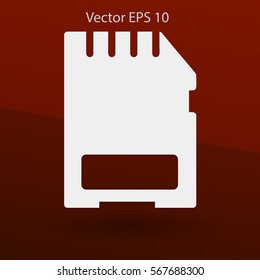 memory card silhouette vector illustration