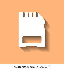 memory card silhouette vector illustration