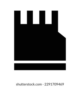 memory card solid icon illustration vector graphic