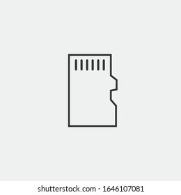 memory card storage medium icon vector