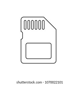 Memory card thin vector icon