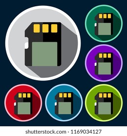 memory card vector icon 