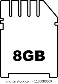 memory card vector icon