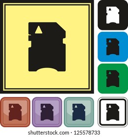 Memory card, vector, icon