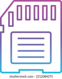 Memory Card vector icon. Can be used for printing, mobile and web applications.