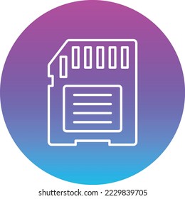 Memory Card vector icon. Can be used for printing, mobile and web applications.