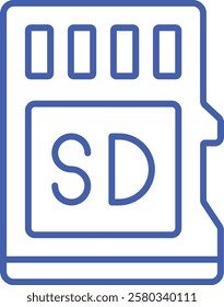 Memory Card vector icon. Can be used for printing, mobile and web applications.
