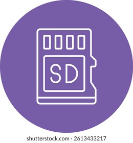 Memory Card vector icon. Can be used for printing, mobile and web applications.