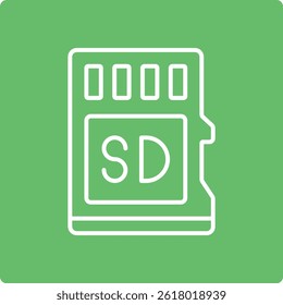 Memory Card vector icon. Can be used for printing, mobile and web applications.