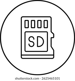 Memory Card vector icon. Can be used for printing, mobile and web applications.