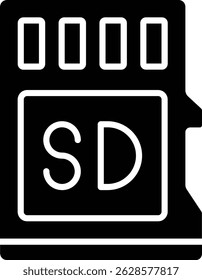 Memory Card vector icon. Can be used for printing, mobile and web applications.