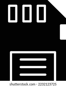 Memory Card Vector Icon Design Illustration
