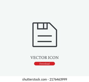 Memory card vector icon. Editable stroke. Symbol in Line Art Style for Design, Presentation, Website or Mobile Apps Elements, Logo. Memory card symbol illustration. Pixel vector graphics - Vector