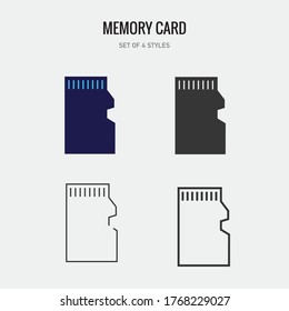 memory card vector icon illustration