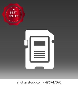 Memory Card Vector Icon Illustration