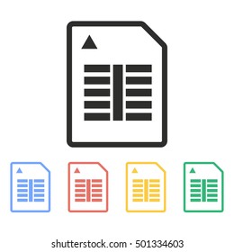 Memory card vector icon. Illustration isolated on white background for graphic and web design.