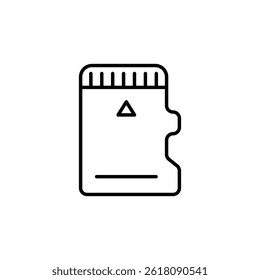 Memory Card Vector Icon, minimal style illustration for Technology and design
