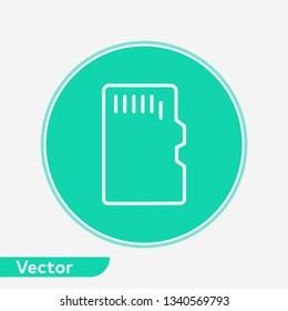 Memory card vector icon sign symbol
