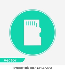 Memory card vector icon sign symbol