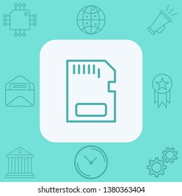 Memory card vector icon sign symbol