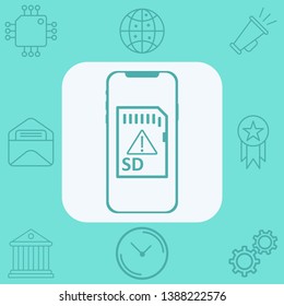 Memory card vector icon sign symbol