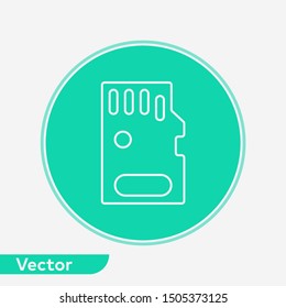 Memory card vector icon sign symbol