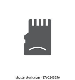 Memory card vector icon symbol storage isolated on white background
